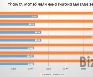 Ngân hàng đồng loạt giảm mạnh giá USD