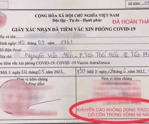 Thực hư 'Khuyến cáo không dùng thức uống có cồn trong vòng 50 năm' sau tiêm vắc-xin Covid-19