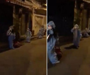 Clip: Nhói lòng cảnh em bé khóc quấy khi cùng cả nhà đi cách ly nửa đêm