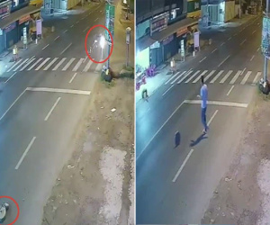 Dựng lại hiện trường vụ thanh niên 'vui chân' đá cục bê tông ra đường khiến cô gái ngã chấn thương sọ não