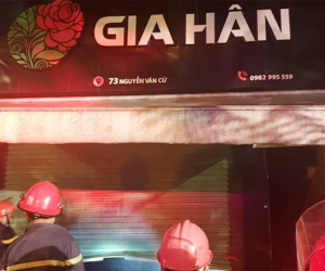 Cháy cửa hàng hoa, 4 người thoát chết nhờ kịp chạy ra cửa phụ