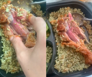 Đặt 2 hộp cơm gà xối mỡ về ăn, thanh niên sốc nặng vì quán quen làm ăn quá cẩu thả: Gà còn máu, cơm để lâu 'chảy nhớt'