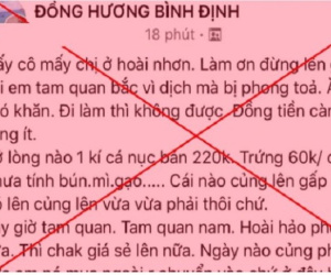 Lên Facebook 'than thở' thực phẩm tăng giá, một thanh niên bị phạt vì thông tin sai sự thật