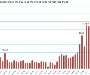 Tài khoản F0 mở mới kỷ lục tháng 6, thị trường đạt đỉnh