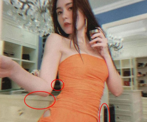 Nữ đại gia có nhà 200 tỷ khoe đường cong hiểm hóc, 'khum' thua Ngọc Trinh nhưng sao chiếc bàn hơi cong nhỉ?