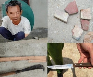 Giải cứu 2 cháu bé bị ông nội mắc bệnh tâm thần nhốt trong nhà rồi dùng dao cố thủ