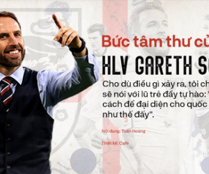 Tâm thư của HLV Gareth Southgate viết cho nước Anh: Nếu không có niềm tự hào dân tộc, cơ hội khoác áo 'Tam sư' sẽ không bao giờ xuất hiện