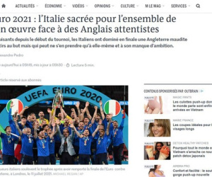 Báo Pháp nâng tuyển Italy lên tận mây xanh, báo Đức hả hê 'dìm hàng' tuyển Anh sau chung kết Euro 2020