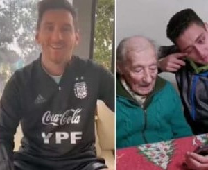 Messi nhắn gửi xúc động đến fan 100 tuổi, người đã không tiếc công làm điều đặc biệt cho Leo