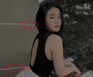 Bồ cũ Văn Hậu bị soi bóp eo trong loạt ảnh sống ảo, tất cả là do bức tường 'tố cáo'