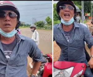 Nam thanh niên chửi bới, đạp cảnh sát ở chốt kiểm soát dịch tại Đồng Nai là ai?