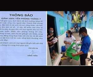 Giữa 'tâm bão' Covid-19, chị chủ trọ Sài Gòn dán thông báo 'xin phép' miễn phí 180 phòng trọ: 'Tháng 7 khỏi đóng tiền gì hết'