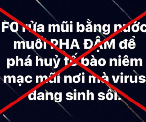 Lan truyền thông tin rửa mũi bằng nước muối đậm phá hủy niêm mạc giúp chống COVID-19: Chuyên gia khẳng định 'sai lầm chết người'