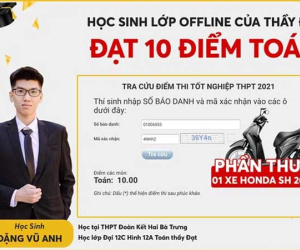 Nam sinh đạt 10 điểm Toán, thầy giáo chơi lớn thưởng nóng luôn 1 chiếc SH mới toanh