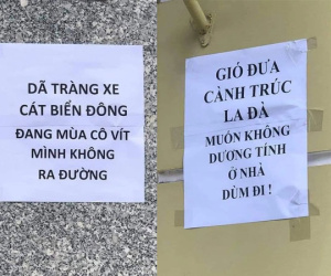 Chiếc bảng thông báo hạn chế gặp nhau 'cực mặn' khiến ai cũng thấy giãn cách chẳng nặng nề như thế