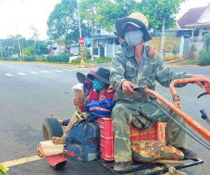 Không được tiếp tế lương thực, cả gia đình rời Lâm Đồng về Phú Yên bằng xe cày