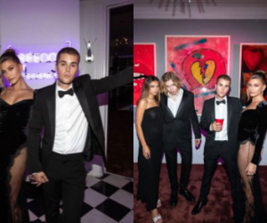 Bà xã Justin Bieber mặc đầm xẻ hiểm hóc, khiến chồng phải che chắn liên tục nhưng vẫn chưa là gì với Á hậu nóng bỏng Vbiz