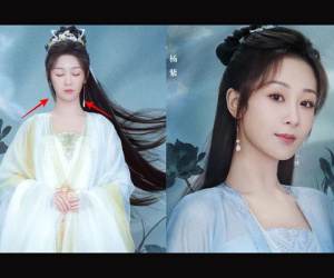Dương Tử xuất hiện xinh đẹp trong phim cổ trang mới nhưng photoshop quá đà thế nào mà mặt bé ngang cổ