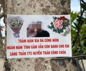 Thất tình sinh hận, nam thanh niên in ảnh tình tứ với người yêu cũ dán khắp đường xá Đà Lạt, dòng tỏ tình bên dưới khiến dân tình dở khóc dở cười