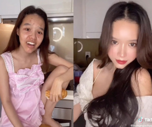 Gái xinh Đồng Tháp gây choáng khi tự 'bóc' nhan sắc thật: Mặt mộc vs makeup như 2 người khác nhau