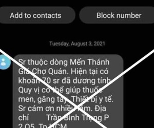 Sự thật thông tin '70 người tại Dòng mến Thánh giá Chợ Quán dương tính'