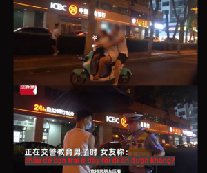 Như một trò đùa: Bị cảnh sát giao thông bắt vì lái xe không nghiêm túc, cô gái bỏ lại người yêu và đi ăn một mình