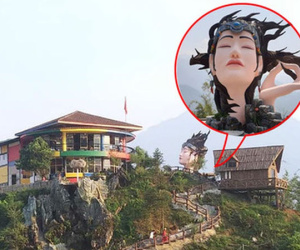 Quán cà phê view đẹp nhất Sa Pa bỗng 'mọc' lên tượng đầu người gây xôn xao, khó hiểu nhất là cách thay đổi màu sơn