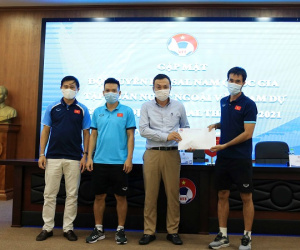 Lãnh đạo VFF gặp gỡ, động viên ĐT futsal Việt Nam trước FIFA World Cup 2021