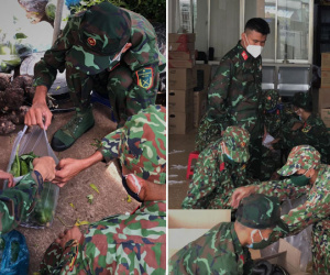 Chùm ảnh các chiến sĩ bộ đội tỉ mỉ sắp xếp từng phần quà, trao tận tay người dân Sài Gòn: Vừa nhanh nhẹn mà rất nề nếp, kỷ cương