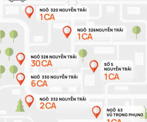 INFOGRAPHIC: Toàn cảnh 44 ca Covid-19 tại 'ổ dịch' nóng nhất Hà Nội chỉ sau 3 ngày