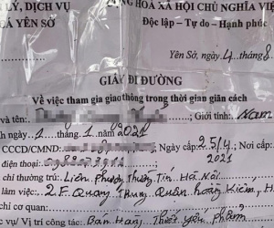 Hà Nội phát hiện Giấy đi đường của người bán cá mới '8 tháng tuổi'