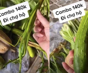 CĐM bức xúc cô gái SG chê thực phẩm 'đi chợ hộ': 'Dưa chuột thì bé, hành lá bị giập'