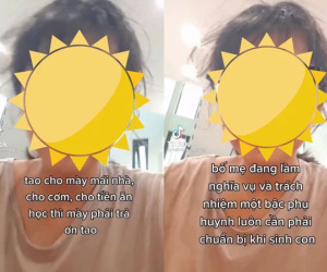 Đăng clip phán: 'Cha mẹ sinh con thì phải có nghĩa vụ cho cơm, cho ăn học', em gái bị dân tình ném đá dữ dội