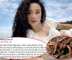 Sẽ xử lý nghiêm những người nổi tiếng lan truyền tin địa long (giun đất) chữa khỏi Covid-19