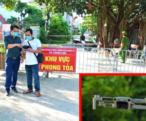 Huyện ngoại thành ở Hà Nội dùng flycam tuần tra khắp thôn, xóm