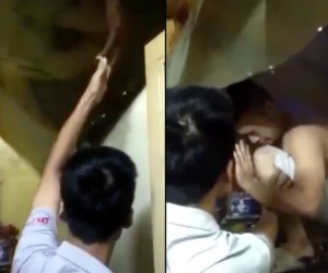 Người đàn ông rơi từ trần nhà, ngã trúng bàn thờ của hàng xóm
