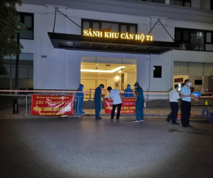 Hà Nội phong toả tạm thời toà T1, Khu đô thị Times City sau khi 4 người trong gia đình dương tính SARS-CoV-2