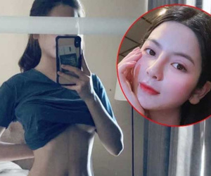 Vén áo khoe eo con kiến, bồ tin đồn Quang Hải để lộ cả đường chân ngực lấp ló