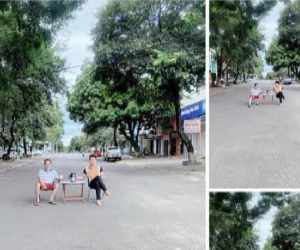Bị phạt vì rủ nhau ra giữa đường uống trà, chụp ảnh đăng Facebook