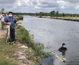 Bị truy đuổi, hai đối tượng trộm chó lao xuống kênh, một người chết