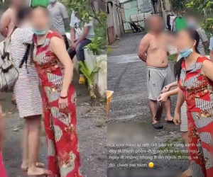 Người phụ nữ hung hăng giơ dao đòi chém người nhắc nhở mình quy định mùa dịch