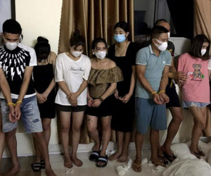 'Đột kích' nhà nghỉ Nữ Hoàng bắt quả tang 17 thanh niên đang ‘bay lắc’
