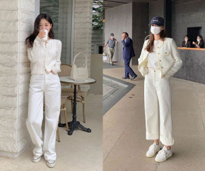 Thu này không biết mặc gì thì cứ 'chơi' monochrome, phối siêu dễ mà nhìn siêu cool