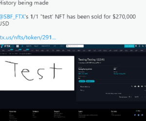 Một chữ 'Test' nguệch ngoạc viết bằng máy tính vừa được bán với giá 270.000 USD