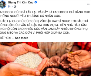 Giang Kim Cúc lên tiếng sau khi bị tố ăn chặn tiền từ thiện: 'Anh chị nào tin tưởng thì gửi, nếu không cứ cho Cúc ủy nhiệm chi, lập tức chuyển trả'
