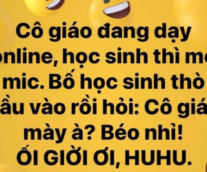 Con học online chưa tắt mic, bố đi qua nói một câu kém duyên khiến cô giáo ngượng chín mặt
