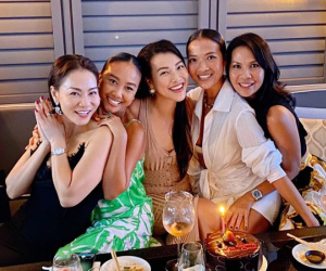 Hội mỹ nhân Việt tụ họp ở Singapore, Hoàng Oanh xuất hiện gợi cảm sau ồn ào với tình cũ