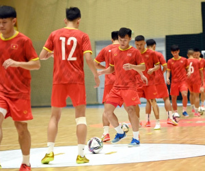 ĐT futsal Việt Nam hưng phấn trước trận mở màn FIFA Futsal World Cup gặp Brazil