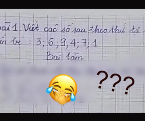 Đề bài yêu cầu viết các số từ lớn đến bé, đáp án cậu nhóc đưa ra khiến giáo viên 'cạn lời' nhưng vẫn phải khen 'thông minh' quá