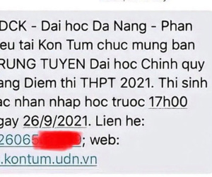 Hí hửng nhận được tin nhắn báo trúng tuyển đại học, nam sinh vui chưa bao lâu lại nhận về thông báo đọc mà muốn trầm cảm